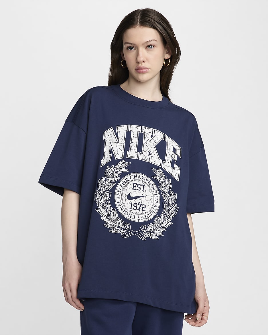 Navy blue and white nike shirt best sale